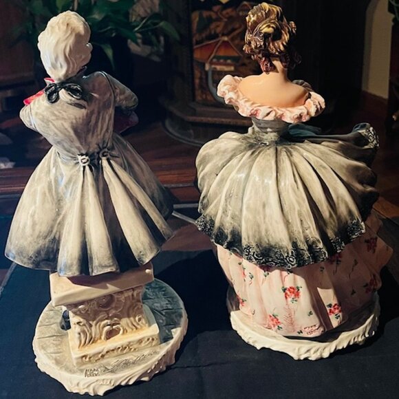 Carlo Mollica Italy-Victorian Rococo-Dressed Dancers – 1930-1940 Signed - Picture 4 of 7